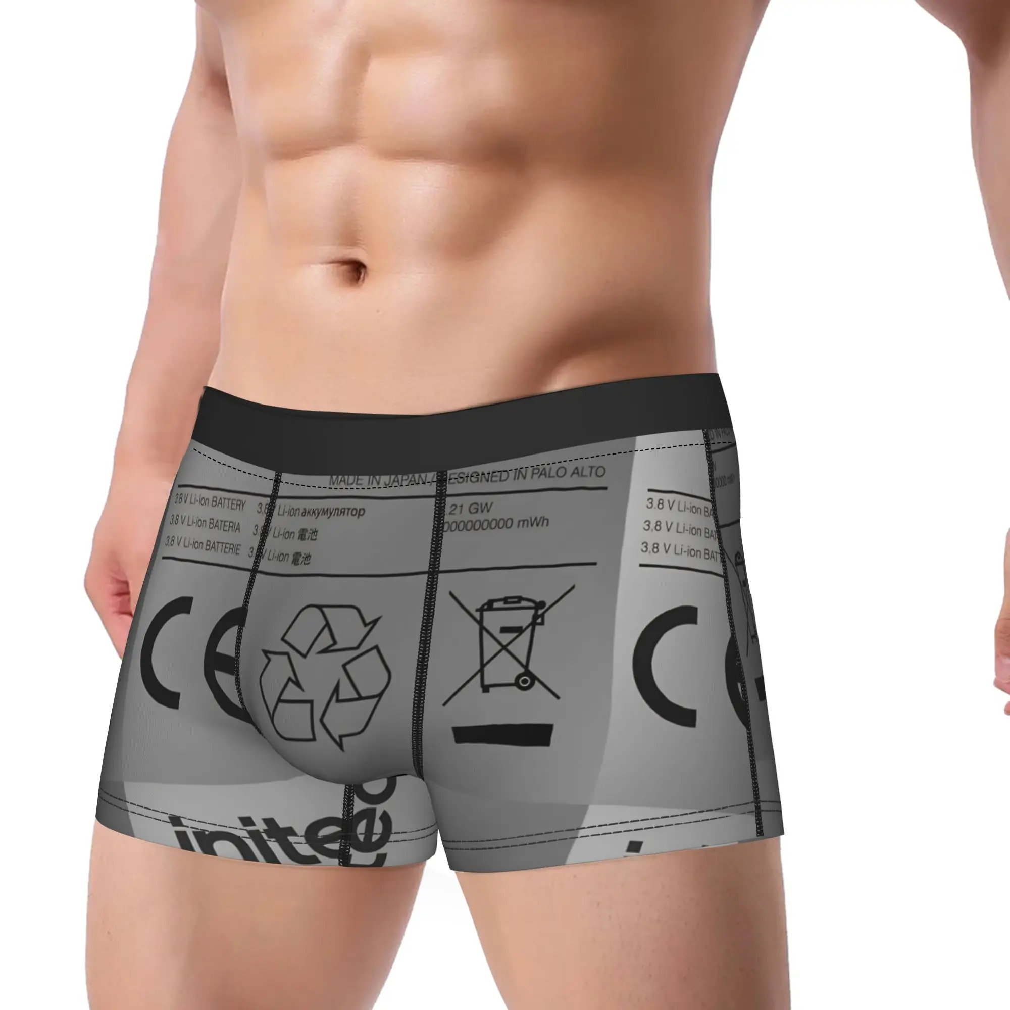 Inflatable Battery Underwear  Pattern Trunk High Quality Men Panties Soft Trend Shorts Briefs Birthday Gift