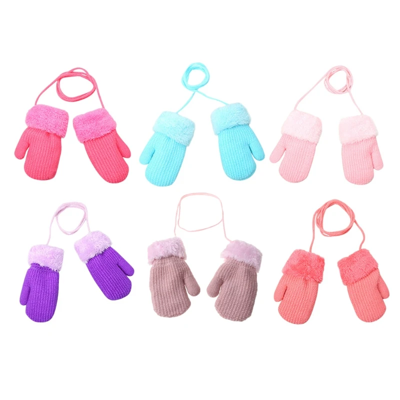 

Child Kids Baby Girls Boys Winter Knitted Gloves Cartoon Warm Mittens Toddlers