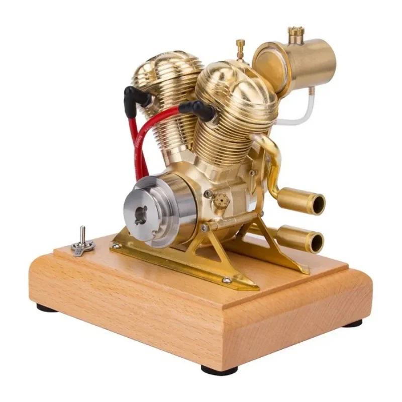 Mini R28 zdvojený cylindr V2 benzín motor modelka 4.3cc čtyři propadnout motor modelka hračka