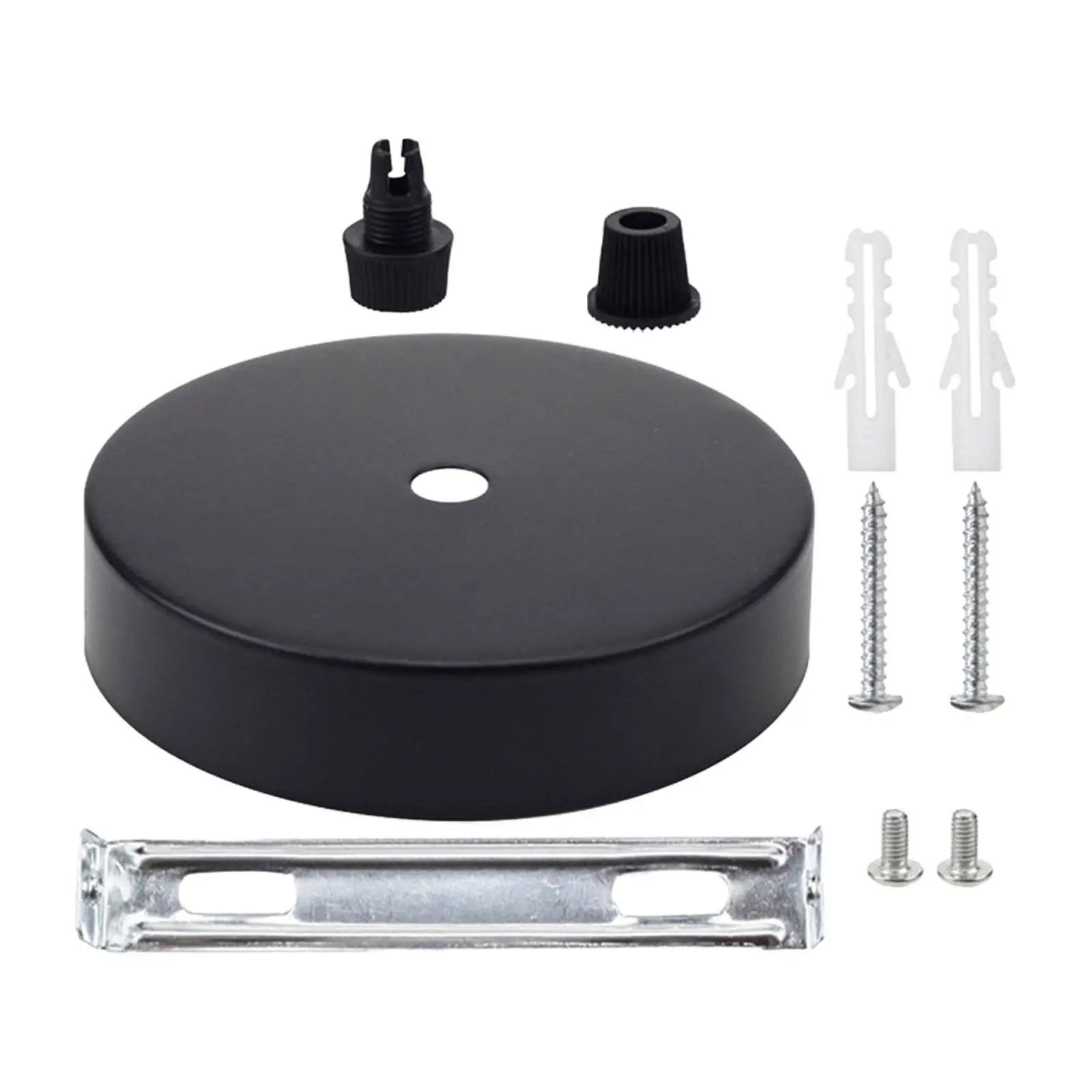 1Set Round Base Ceiling Cover Plate Iron Material Ceiling Hole Cover Canopy Kit Pendant Light Mounting Plate DIY view 4