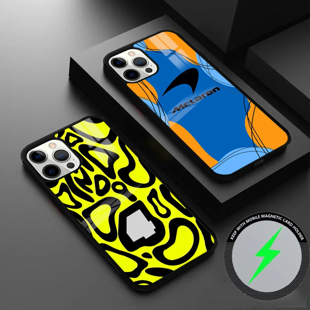 Racing Driver L-Lando N-Norris Phone Case For IPhone 16 15 14 13 12 11 Pro Max Plus Mini Magsafe Mirror Wireless Magnetic Cover