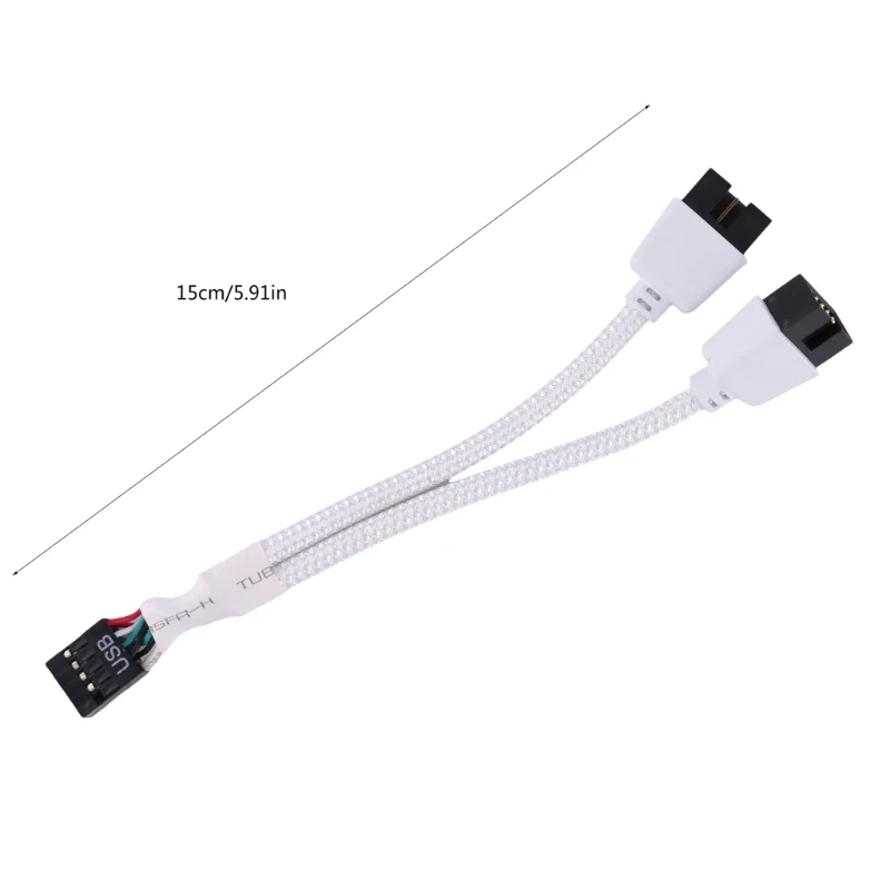 1PC 15CM Motherboard 9pin Extension Cable Adapter USB Header Splitter Female 1 To 2 Male Desktop 9-Pin USB2.0 HUB Connector