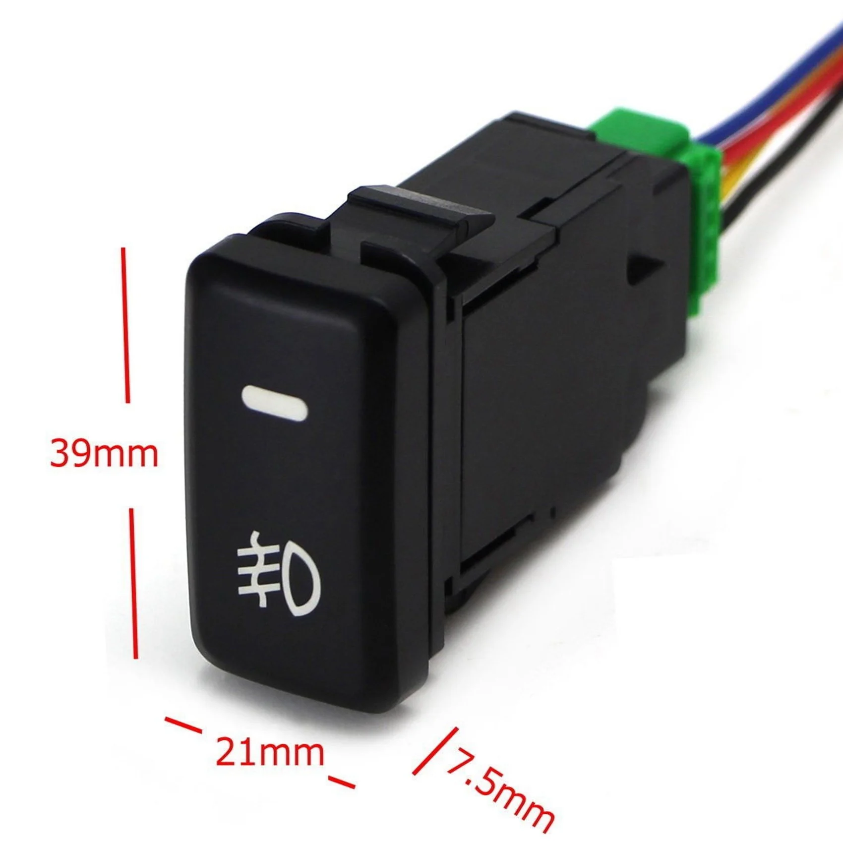 

3X Auto Retrofit Switch Waterproof Toggle Switch Fog Lamp Switch With 4 Line For Toyota Lexus White Light-A99D