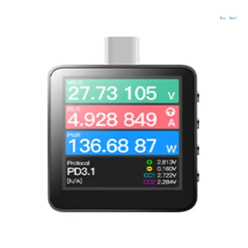 

POWER Z Type C KM003C Tester Voltmeter PD3.1 Charger Voltages Current Voltmeter & Ammeter Volt Meter Power Bank Detector