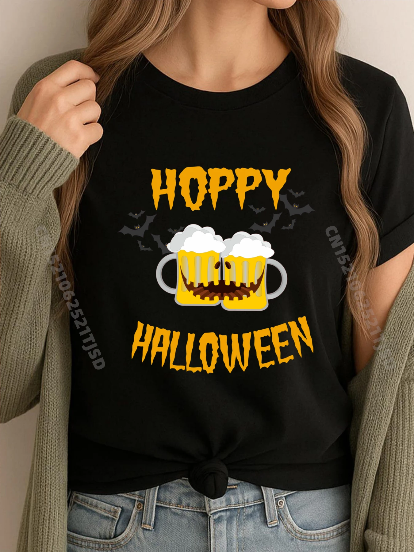 

Hoppy Хэллоуин Забавный Тыква Хэллоуин Питьевое Графические Футболки Женские Хлопковые Мужские Camisetas Cinco de Mayo