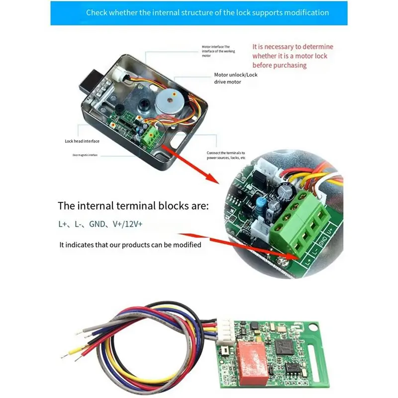 M01K Ttlock App Controlled Access Module TTLOCK Lock Unlock Module 3.3-12VDC BLE5.2 Board For Commercial/Residential Door