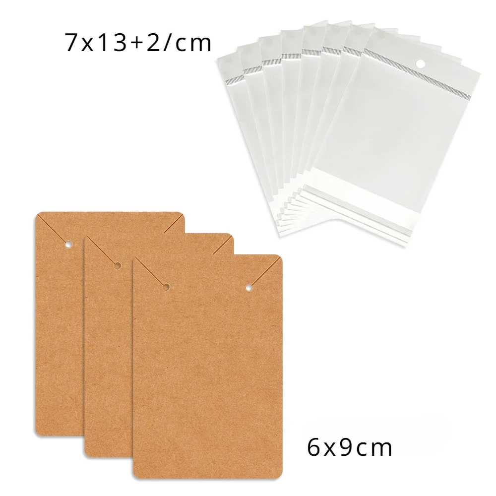 50Pcs 6x9 New Pattern Blank Necklace Jewelry Display Paper Card With Or Without Bags Wholesale Packaging Small Business Supplier