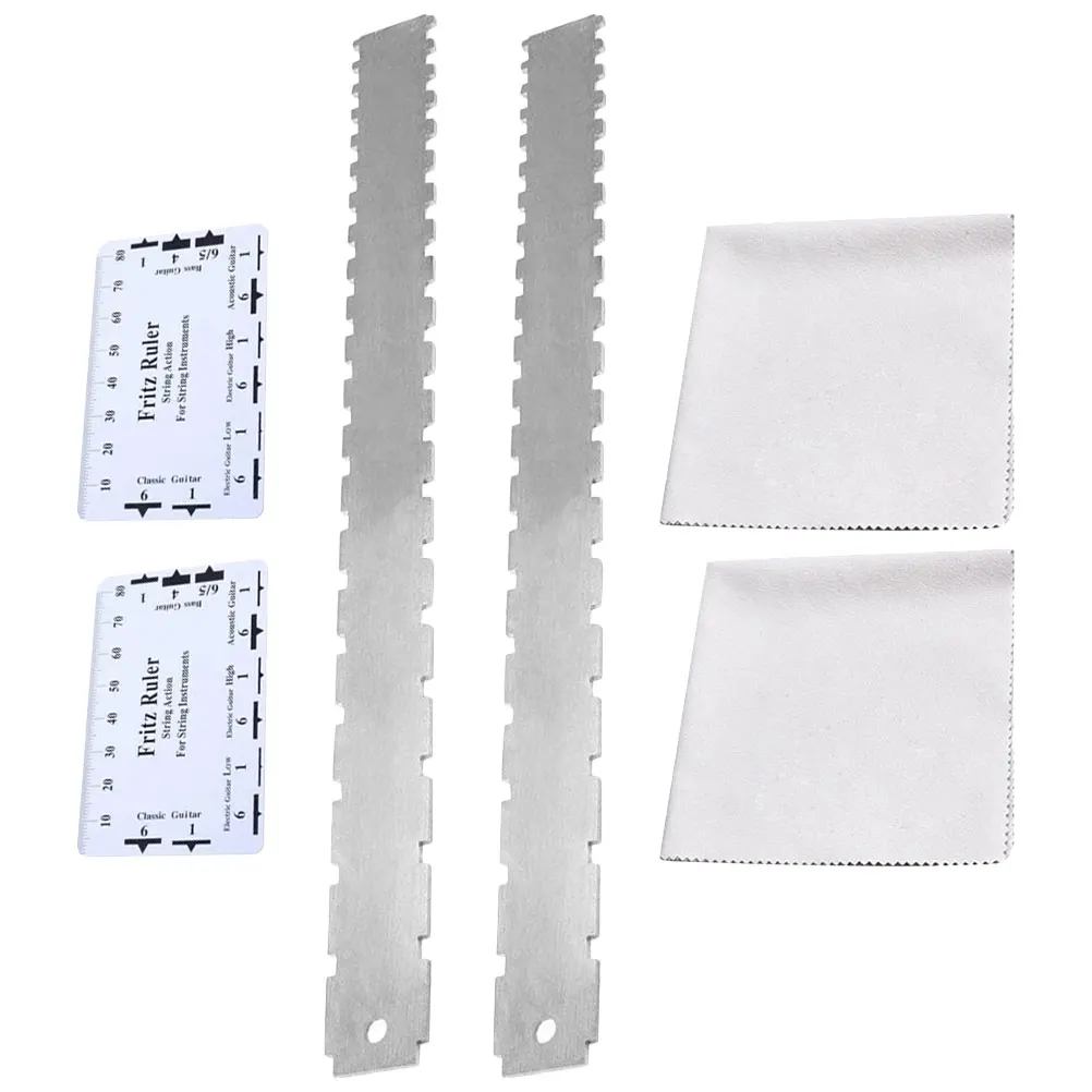 

2 Sets Guitar Measuring Ruler Parts Scale Neck Measurement Tool Luthier Tools Stainless Steel