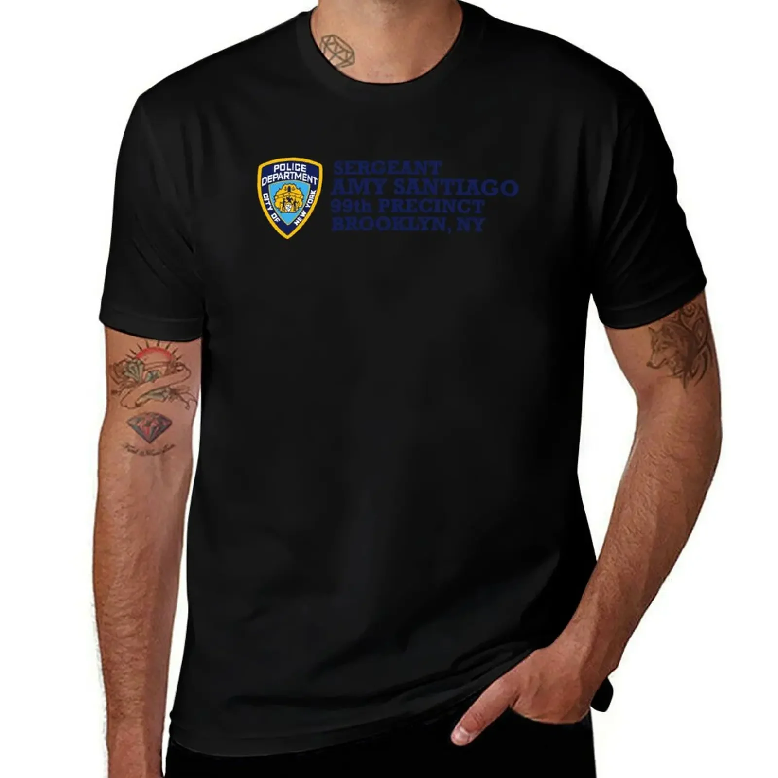 Sergeant Amy Santiago T-Shirt summer clothes street wear t shirts men