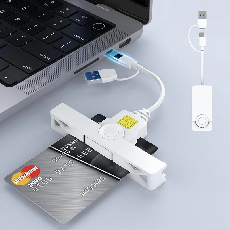قارئ بطاقات CAC الذكي USB A Type-C USB الوصول المشترك الإقرار الضريبي SIM/ID/قارئ بطاقات البنك الوصول المشترك قارئ CAC