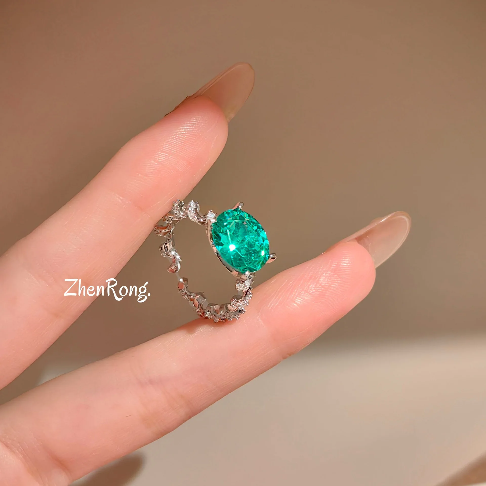 S925 Sterling Silver Retro Light Luxury Niche High End High Carbon Diamond Cool Index Finger Ring For Fashion Forward Wearers 4
