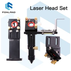 CO2 Laser Head Set Lens D20 Focus Length 50.8/63.5/101.6mm Integrative Mount Dia.25 Mirror for Laser Cutting Machine