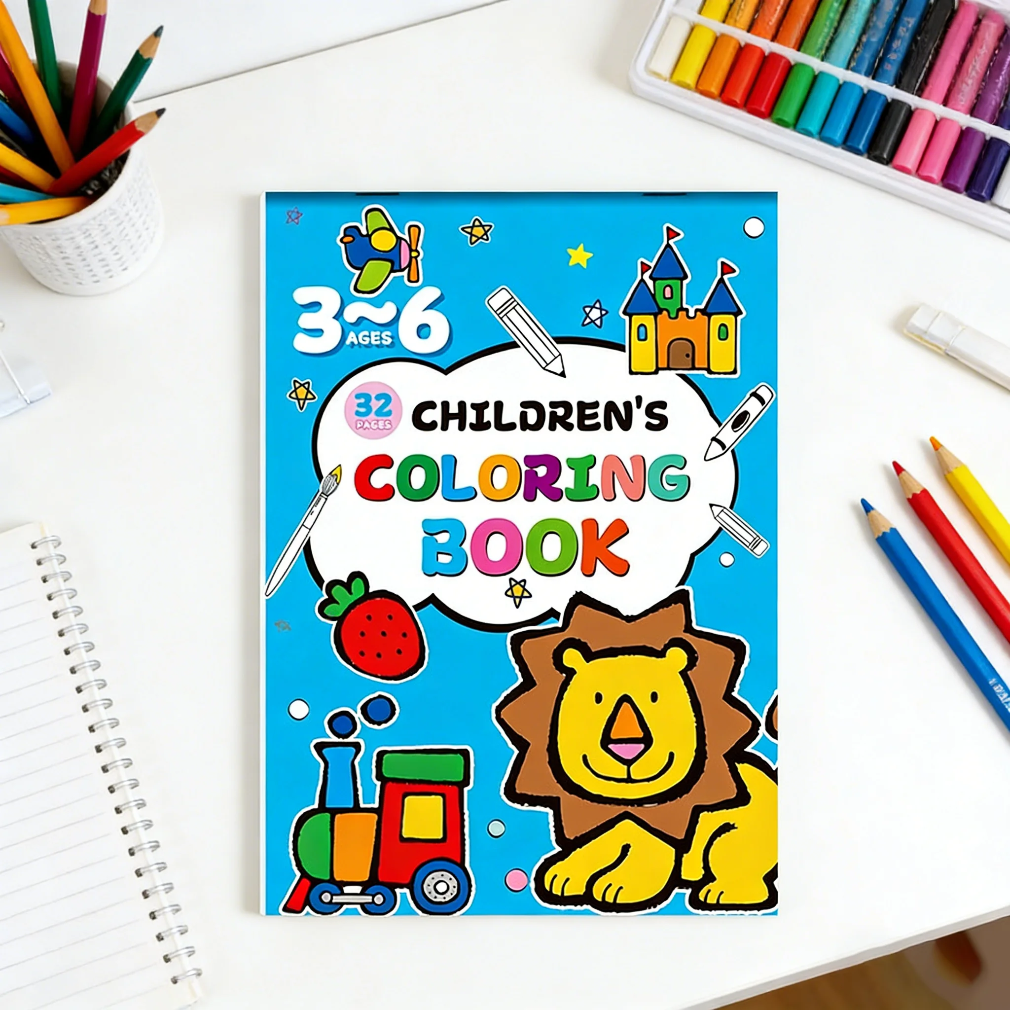 

32-страничная книга-раскраска с рисунками и граффити для изучения искусства, рисования, развития интеллекта и улучшения навыков понимания.