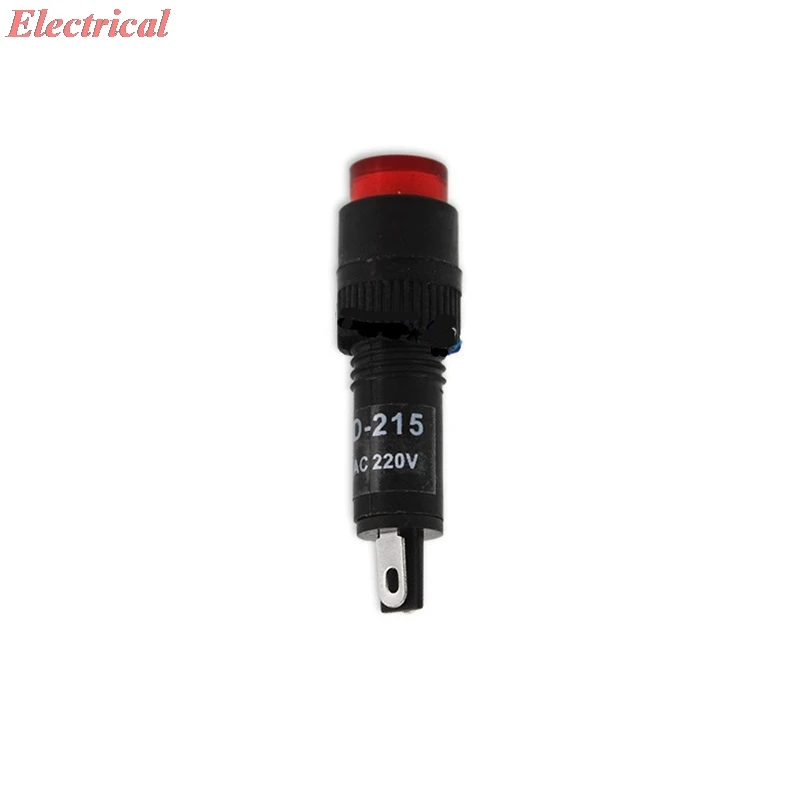 1pc NXD-215 Mini LED Power Signal Light Indicator Mounting Hole 8mm 2 Pins Red Green Yellow Blue White 12V 24V 220V