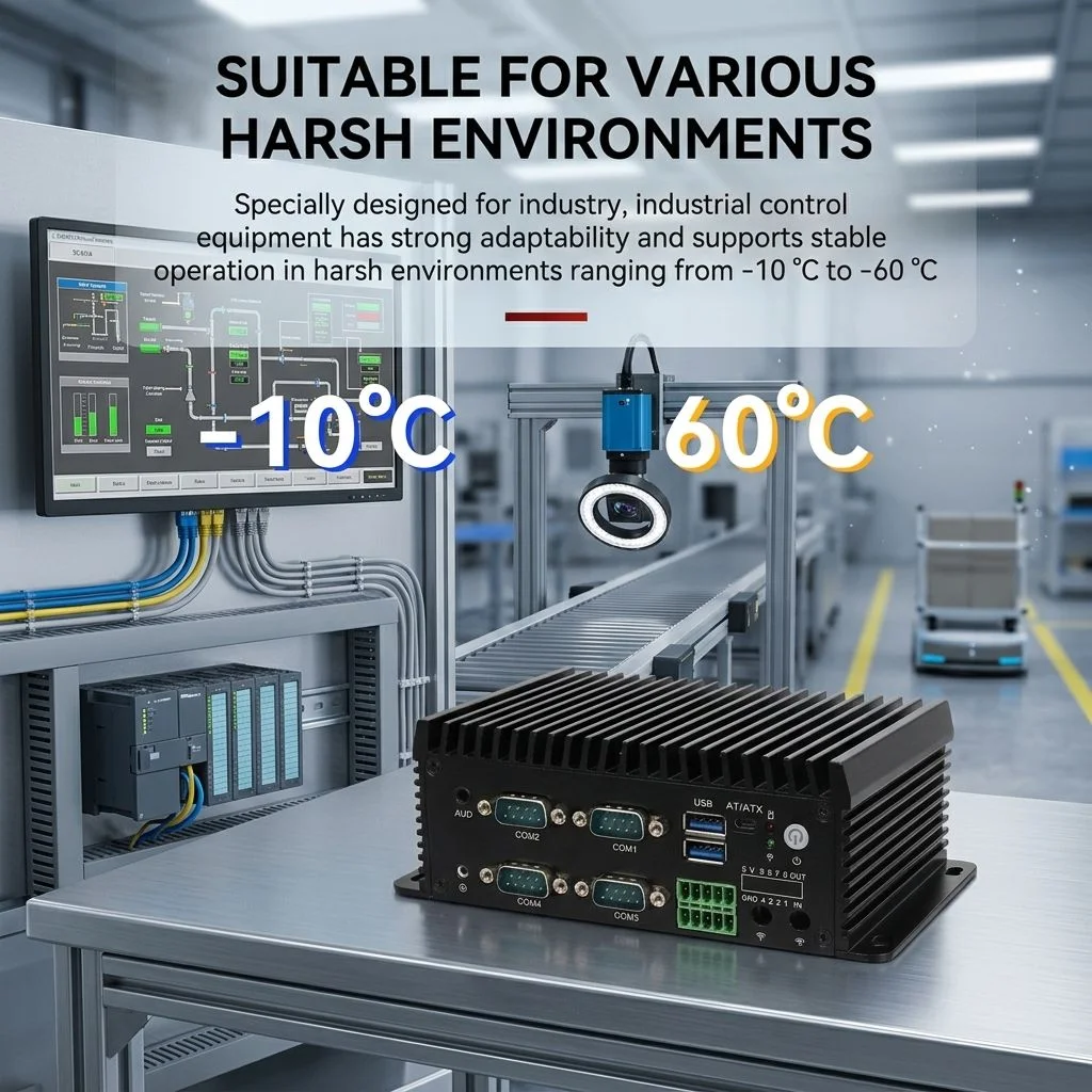 MEETNENG Mini Industrial PC N100/N150 Core I3/i5/i7 J1900 Fanless Micro Industrial Computer Dual LAN & Dual Serial Ports