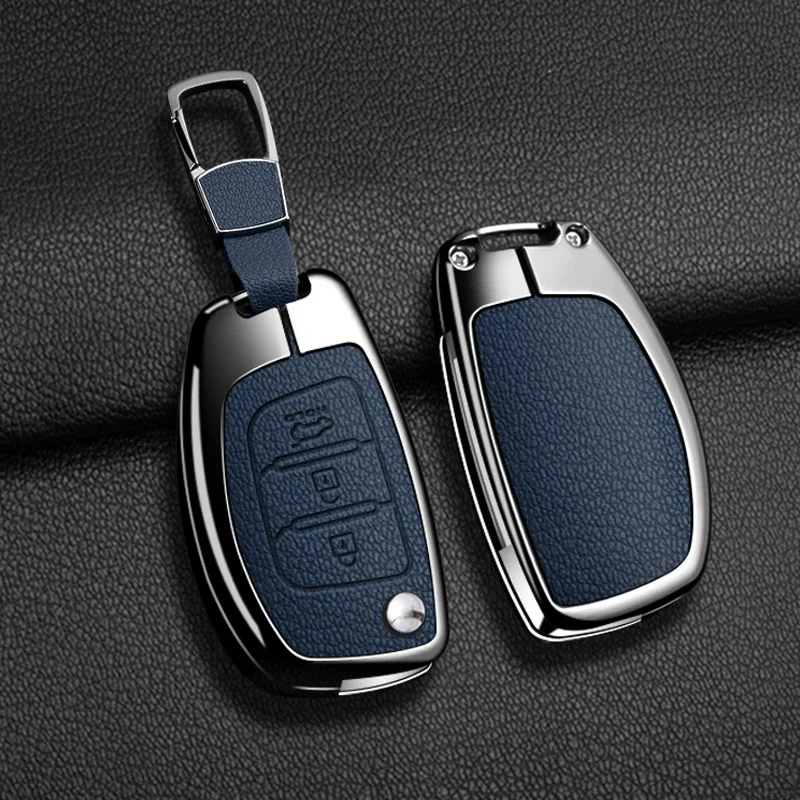 Auto-Zubehör Schlüsselhülle für Hyundai Creta I20 Tucson Elantra Santa Fe 2016 2017 2018 Klappschlüssel-Schutz – Detail 9