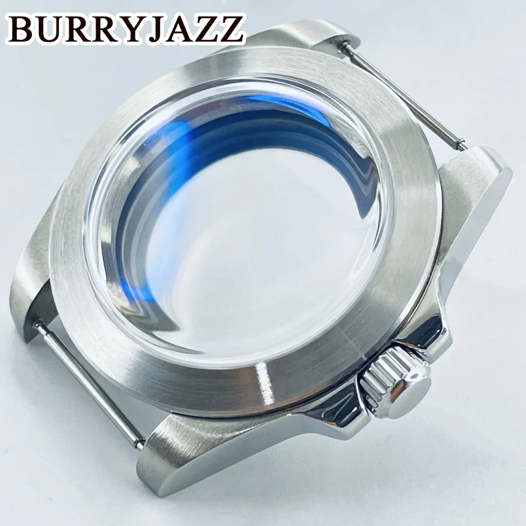 40mm Stainless Steel Brushed Watch Case with AR Blue Domed Glass for NH34 NH35 NH36 NH70 NH72 ETA2824 PT5000 Watch Case for Men - view 4