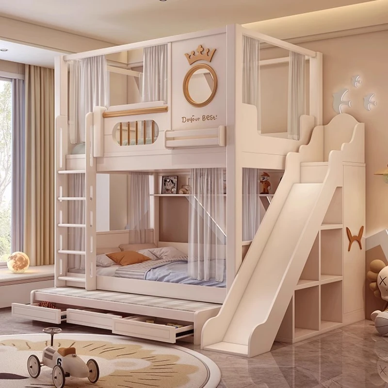سرير طفل صغير قابل للتحويل الخشب البناء قضبان السلامة الانتقال سرير أطفال الحضانة الأثاث Letto Bambino Con Scivolo الأثاث