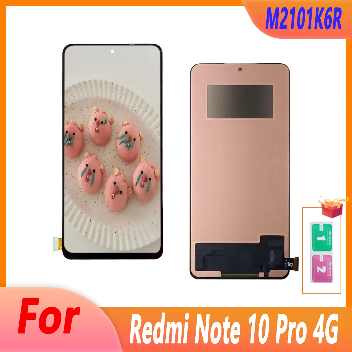 

High Quality Screen For Redmi Note 10 Pro 4G LCD Display M2101K6G No Frame Touch Screen Digitizer Assembly LCD