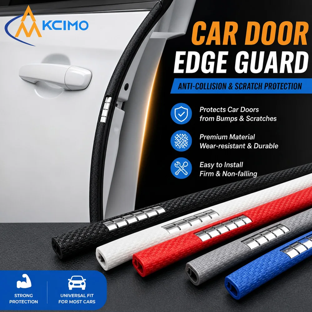 No‑Paste Car Door Anti‑Collision Strip Flexible Rubber Edge Guard Sealing Trim Keel Strip Auto Exterior Protector Accessories