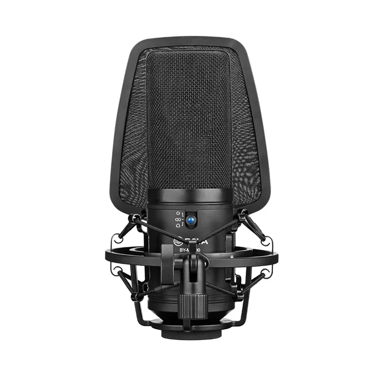 BY-M1000 Professional Studio Condenser Microphone Sound Recording 3 Patterns for Singer Vocals Voice Youtube Vlog