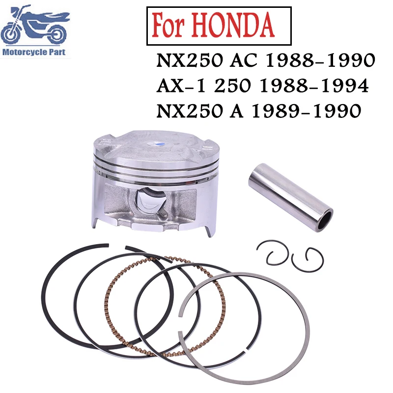 

70 мм 70,25 мм 70,5 мм 70,75 мм 71 мм мотоциклетный поршень и кольцо для Honda AX-1 250 1988-1990 NX250 Dominator NX 250 1988-1993