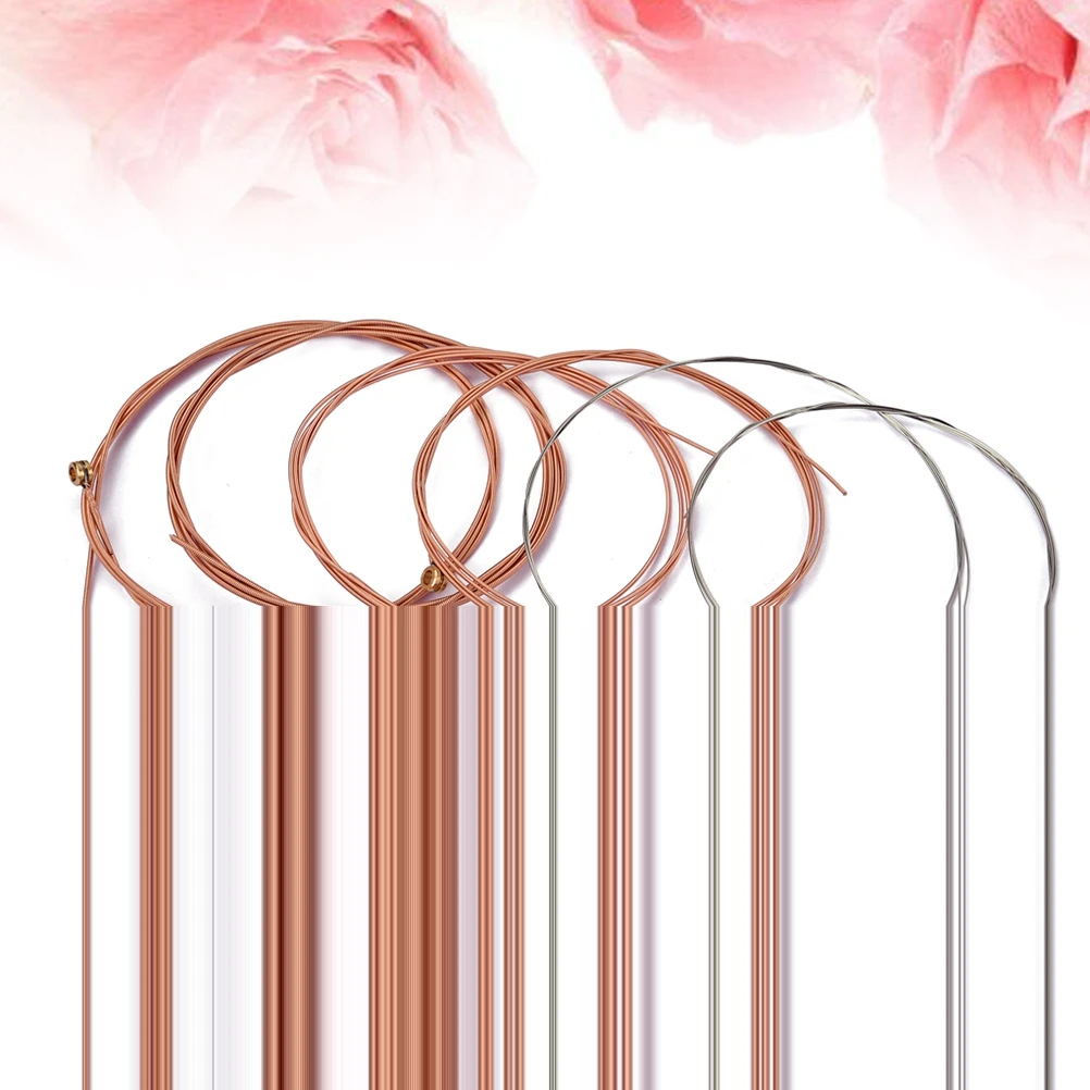 

6 Pcs Guitar Strings Acoustic Gauge For Blues Jazz Clear Bright Sound Long Life High Quality