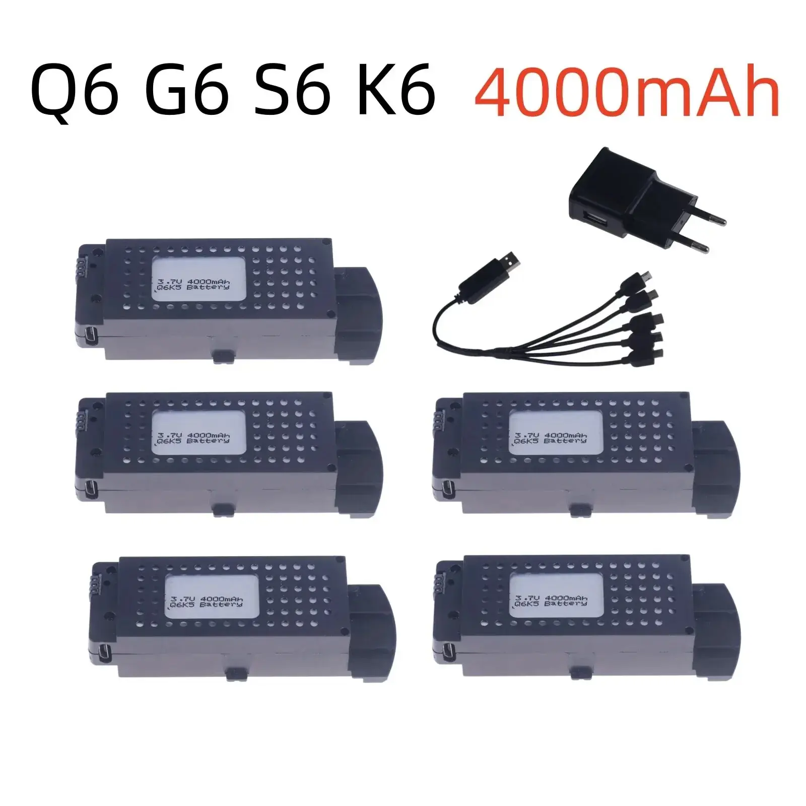 Original Q6 S6 G6 T6 K5 3.7V LIPO Battery 4000mah for Q6 S6 G6 T6 K5 8K RC Quadcopter Spare Parts For Q6 Drones Battery 1800mAh