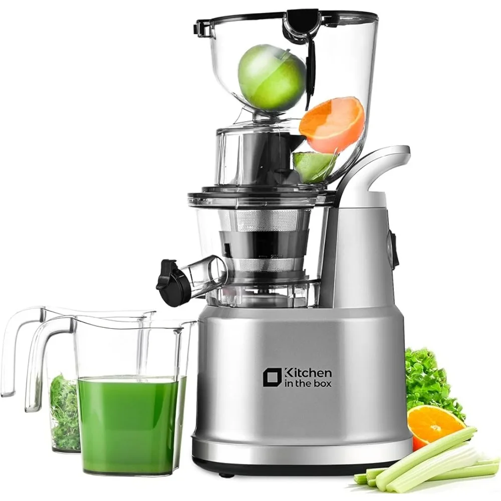 

Cold Press Juicer Machines, Slow Masticating Juicer With 83mm Big Wide Chute for Whole Fruits and Vegetables