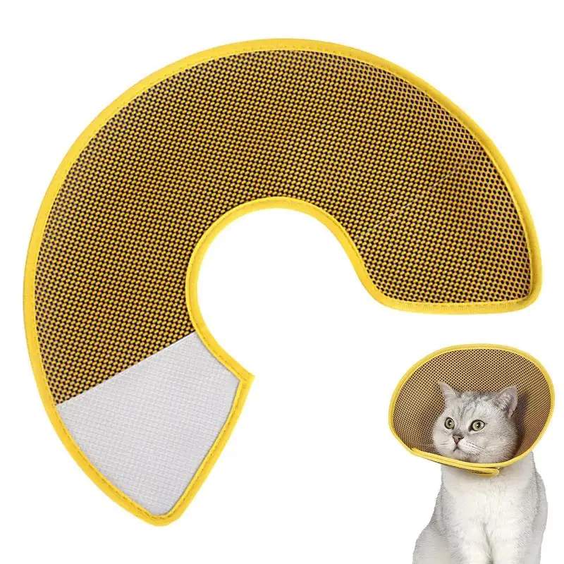 Cat Recovery Collar Adjustable Stop Licking Elizabethan Collar For Dogs Comfortable Cat Neck Pillow Recovery Pet Cone E-collar