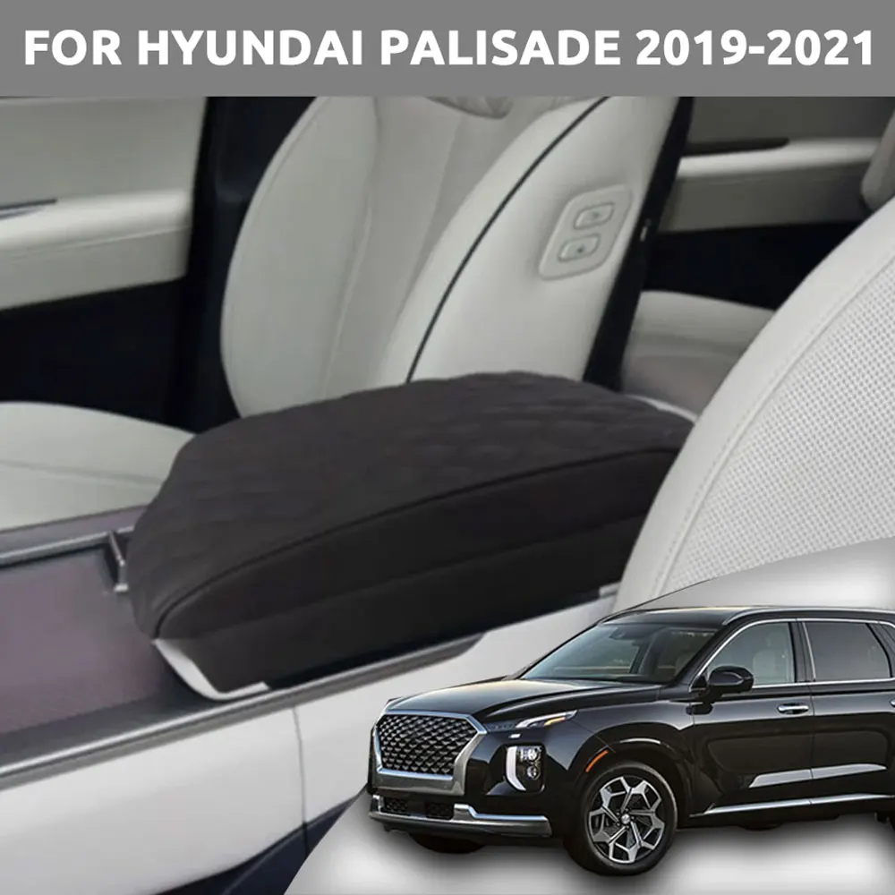 Car Armrest Box Heightening Pad For Hyundai Palisade 2019-2021 Non-Slip Wear-Resistant Leather Heightening Elbow Support Cover