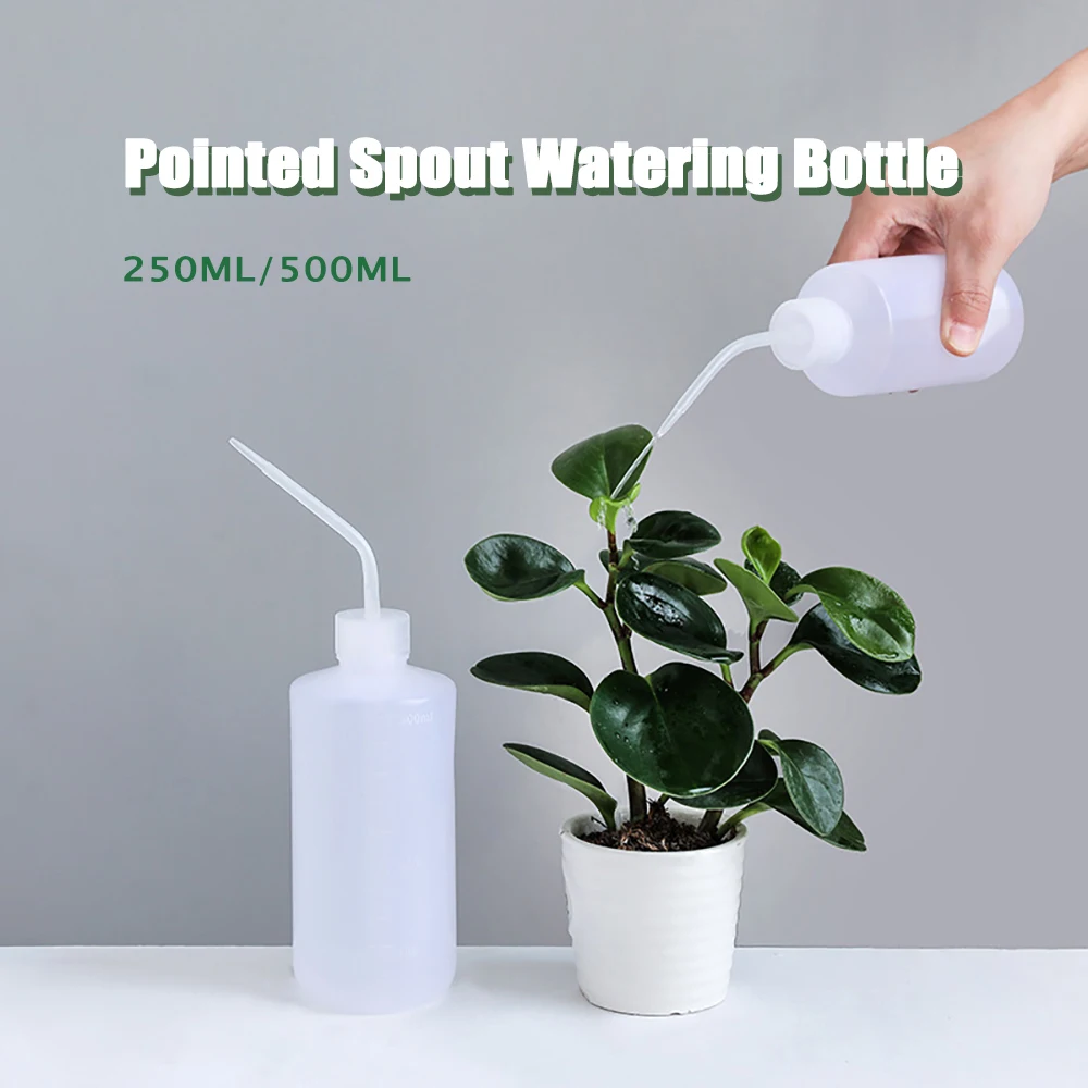 250ml/500ml Watering Can Squeeze Bottle with Long Nozzle Succulents Plant Flower Water Beak Pouring Kettle Gardening Tool