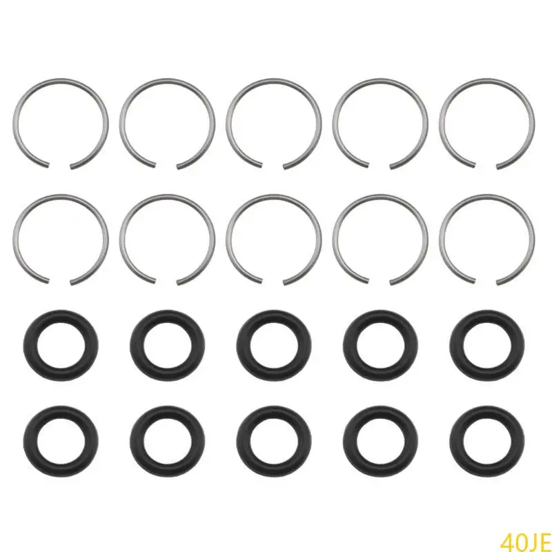 

40JE 20 Set Impact Wrench Retainer Rings Wrench Rings Replacement Rings Clamps with O Rings for Impact Wrench Accessories