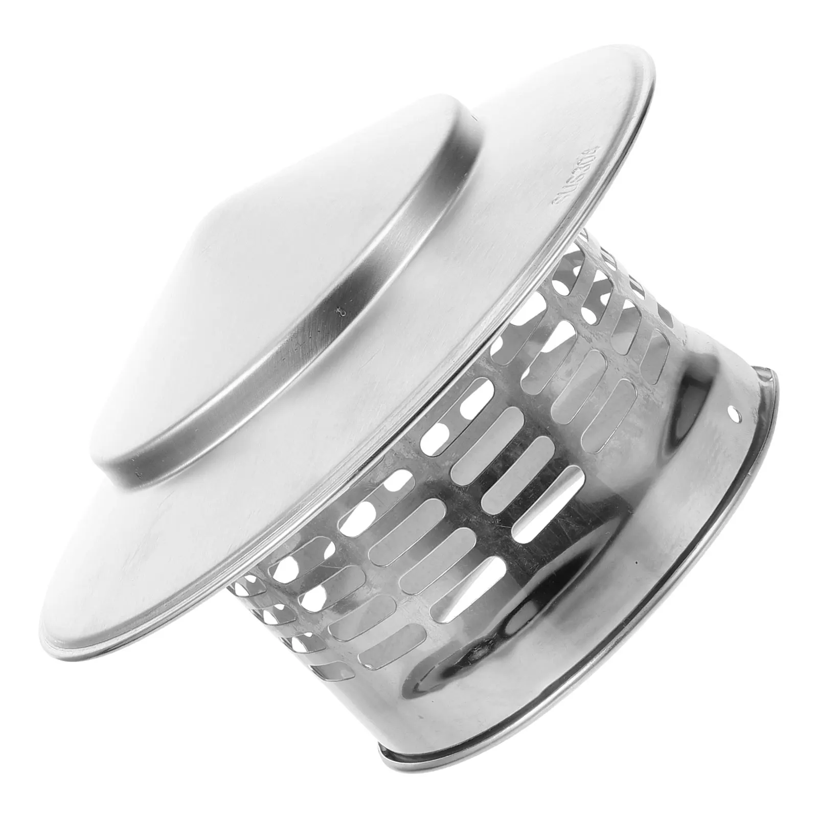 

Chimney Cap Round Umbrella Rain Hat for Wood Stove Fireplace Silver Cover Stainless Steel