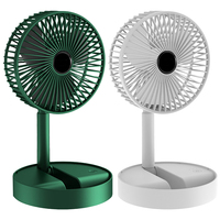 Desktop Foldable Fan 2000mAh USB Rechargeable Portable Desk Fan Outdoor Camping Mini Floor Fan 4-Speed Home Silent Electric Fan