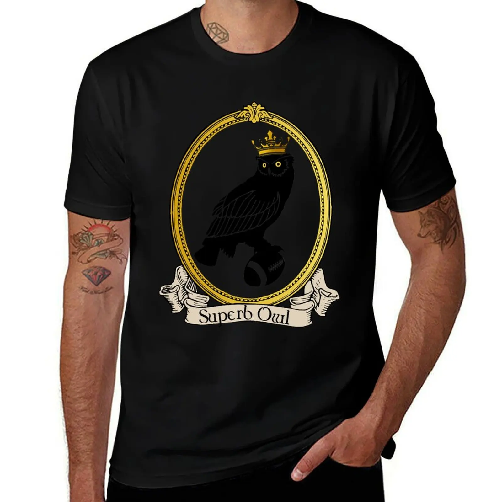 Superb Owl Party T-Shirt Modern Print Casual T-Shirt
