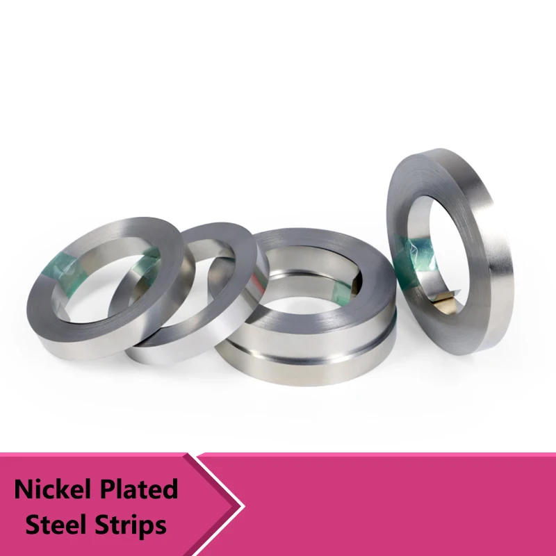 Nickel Plated Strip 18650 Li-ion Battery Nickel Sheet Plate Connector 0.1~ 0.2mm Steel Belt Spot Welding Machine Battery Welder