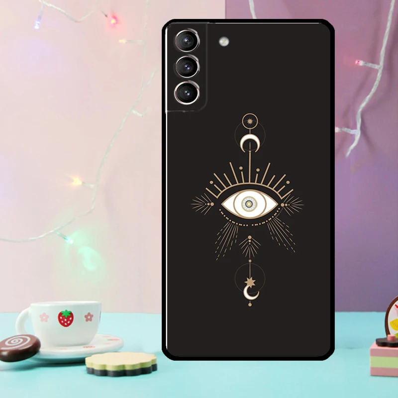 Etui Eye Hamsa do Samsung Galaxy S21 S20 FE S22 S23 S24 Ultra Note 10 Plus Note 20 S8 S9 S10 pokrowiec