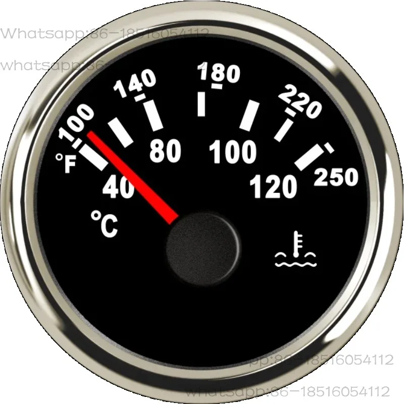 Diesel engine water temperature/meter engine generator instrument stainless steel frame 12/24V universal accessories plug-in