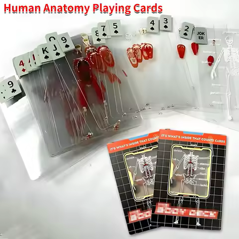 Human Anatomy Playing Cards Human Body Slice Playing Funny Transparent Discover The Wonders of The Body Deck for Med Student