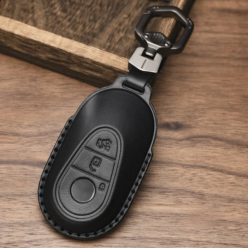 Leather Key Cover Remote Car Key Case For Mercedes Benz W223 W206 C S Class S260L S350L S400L S450L S500L For Maybach S480 S580