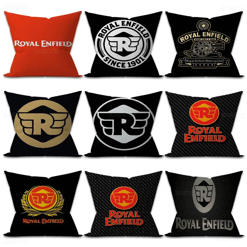 R-ROYALS E-ENFIELDS Logo Cushion Cover Pillowcase Upholstery Sofa Throw Pillow Home Decor Pillowcas