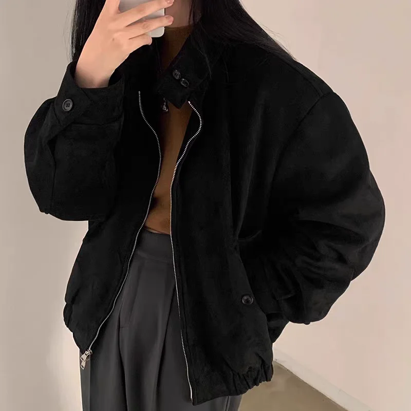 

Куртки-бомберы Женская куртка Красная осень Красочная Радуга Потрясающий цвет Художественные молодежные пояса Панели Многослойные Модные Современные