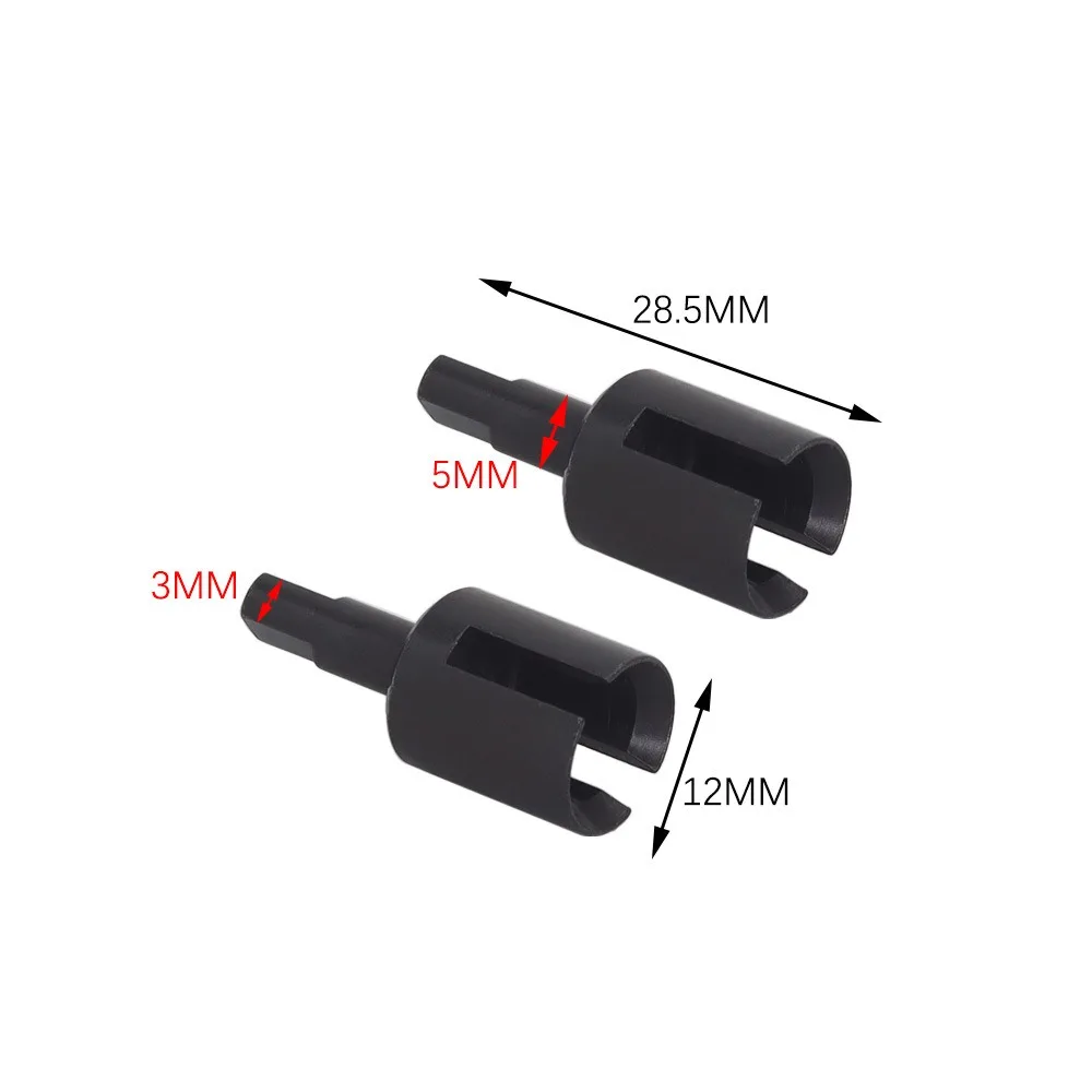 Eje de transmisión de Metal de acero endurecido, copa de junta de caja de cambios, copa diferencial, taza de eje de rueda para Tamiya TT01 TT02 1/10 RC, piezas de mejora de coche