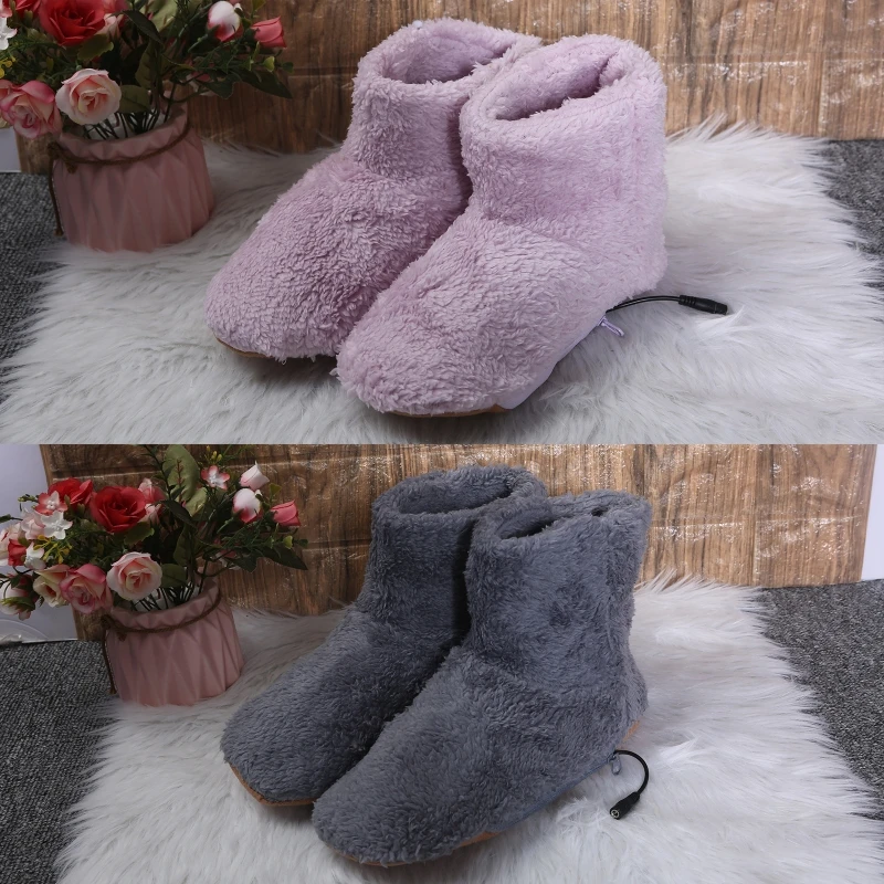 USB Foot Warmer Heating Pad Winter Office Heating Slippers Warm Cushion Electric Foot Warmer Shoes Winter Warming Mat Dropship