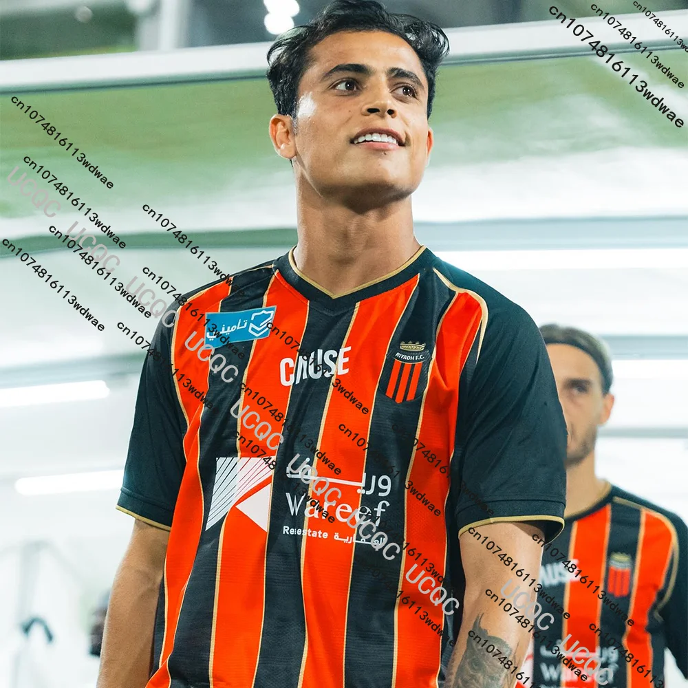 جديد الأكثر مبيعا 25/26 المملكة العربية السعودية كرة القدم آل رياد جيرسي الرجال التي شيرت سريعة الجافة ثلاثية الأبعاد تنفس التدريب مباراة قمصان كرة قدم #1