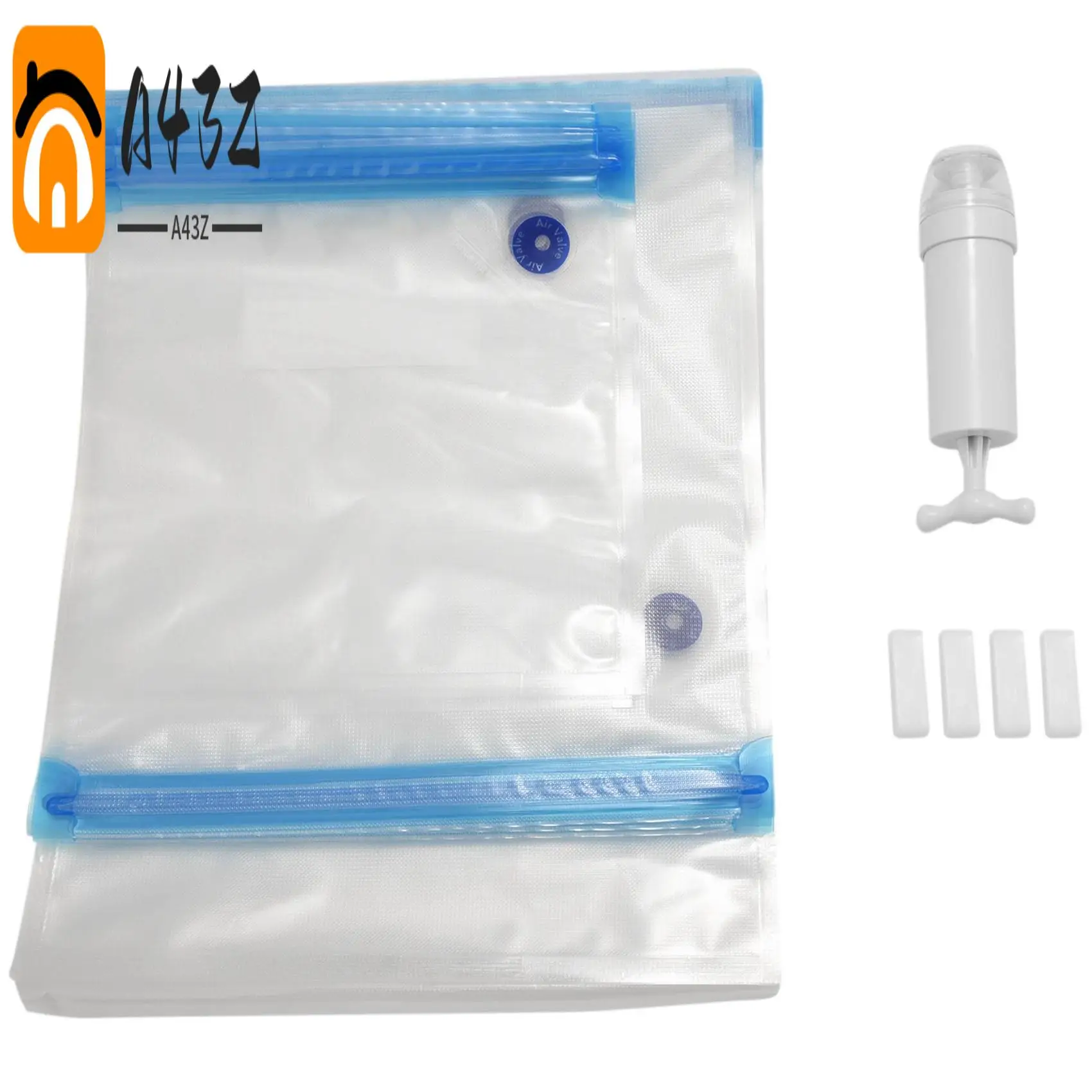

A43Z-Sous Vide Bags, 20 упаковок, многоразовая электрическая вакуумная плита для хранения продуктов, экономия герметизации для хранения продуктов с 1 ручным насосом, герметичный пакет 3 размера, 4 зажима