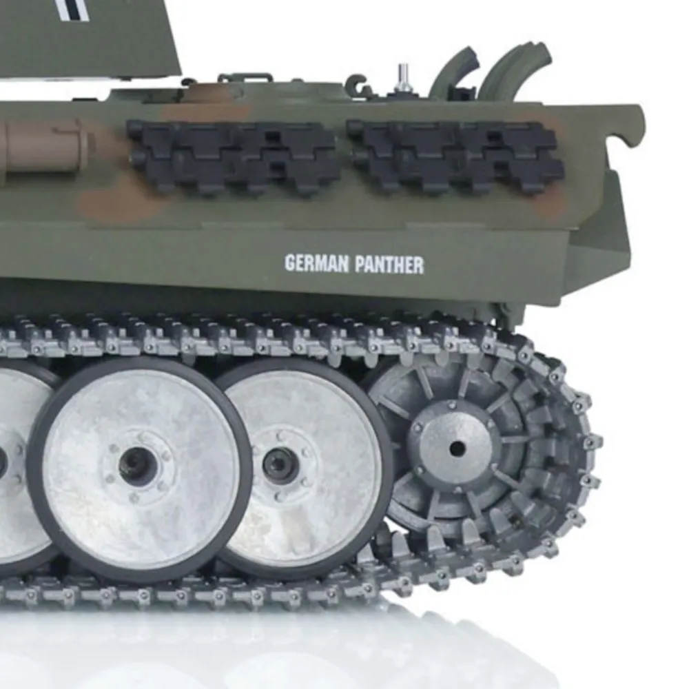 Czołg RC Heng Long w skali 1/16, wersja tuningowana 7.0 Panther RTR 3819, metalowe gąsienice i koła, zabawki RC, model, prezenty, TH17291