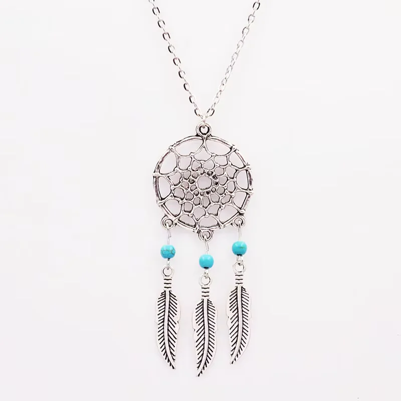 Feather Pendant Bohemia Tassels Necklace Jewelry Network Pendant Chain Retro Women Necklace Gift