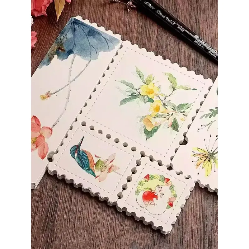 Stamp Ticket Stub Watercolor Painting Paper 50% Cotton 25 sheets 300g Fine Lines Portable Water Color Paper Art Supplies